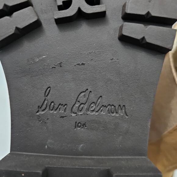 NEW Sam Edelman Laguna Ankle Boot Womens 10.5 Tan Leather Chelsea Waterproof - Picture 13 of 14